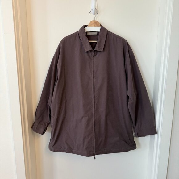 Fear Of God Essentials Full ZIp Oversized Jacket Purple Medium - Picture 1 of 6